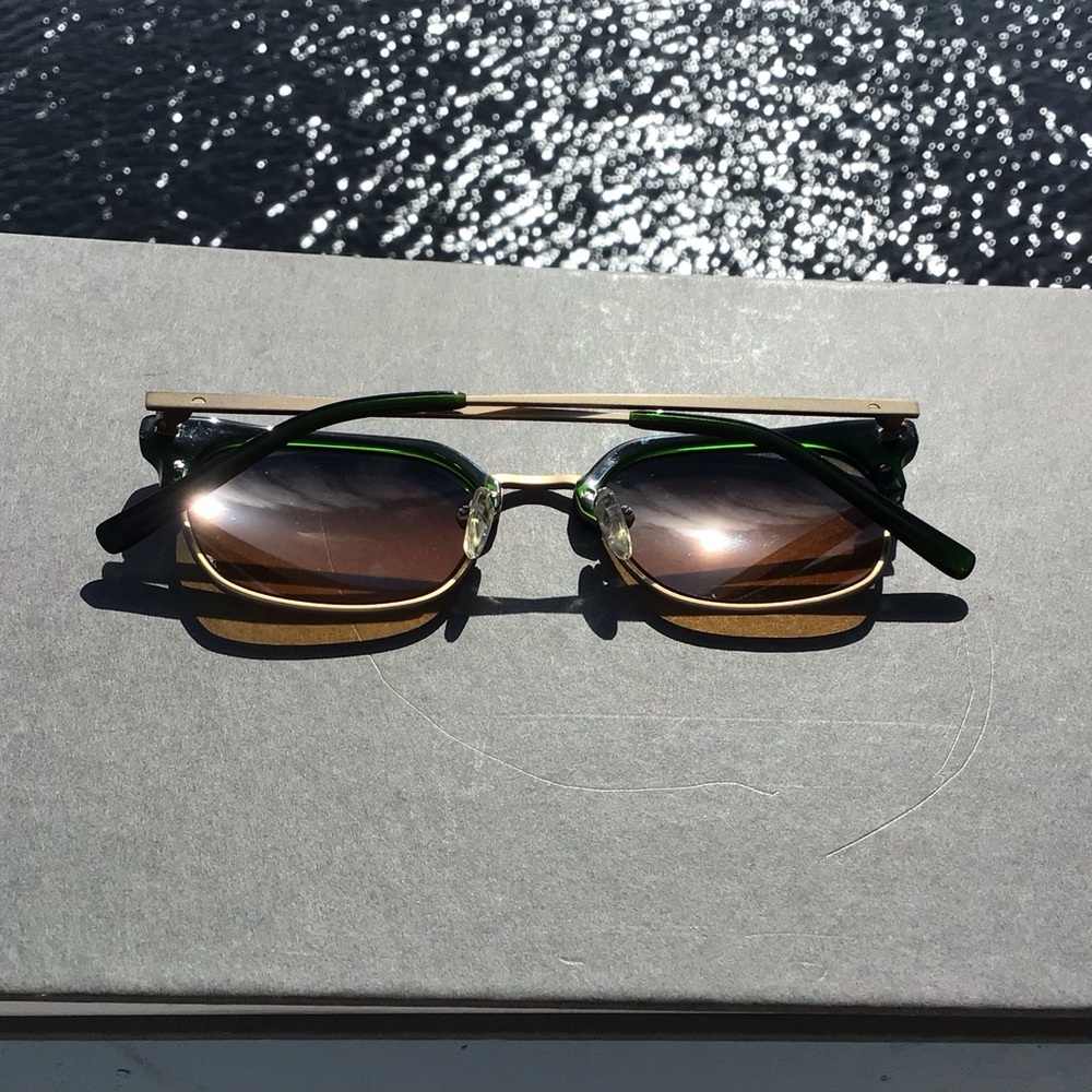 tens Filter Your World Rare Larsson Green Tropic High Sunglasses Metal Frame - Picture 3 of 16